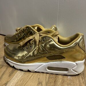 Nike Gold Air Max Sneakers